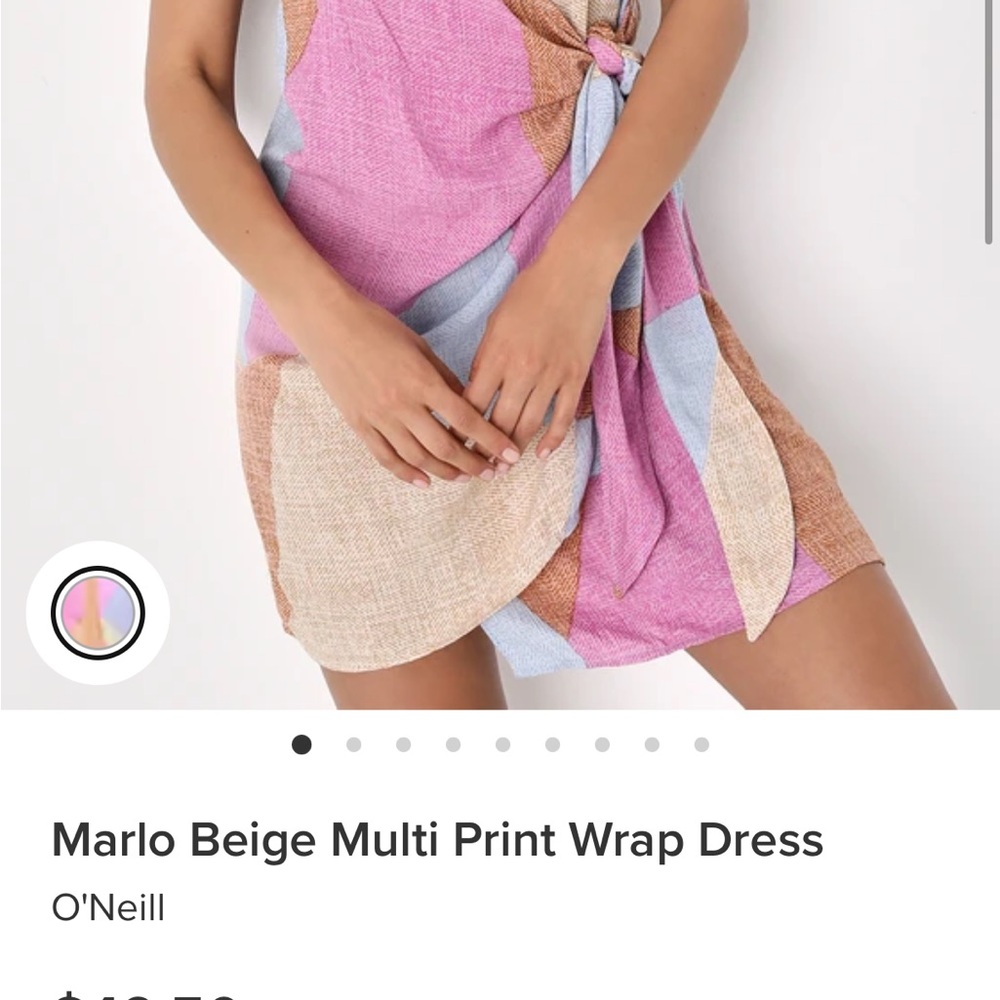 Colorful Patchwork Wrap Dress